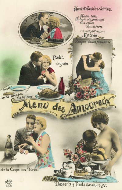 Een menu voor geliefden (kleur foto) door French Photographer