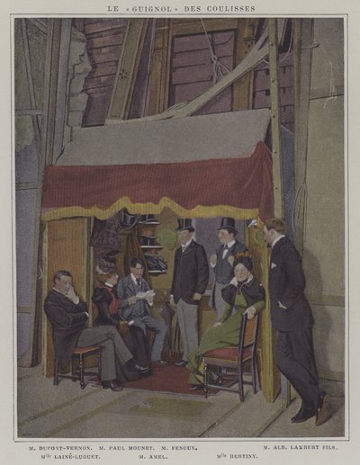 Acteurs in de coulissen bij de Comedie-Francaise door French Photographer
