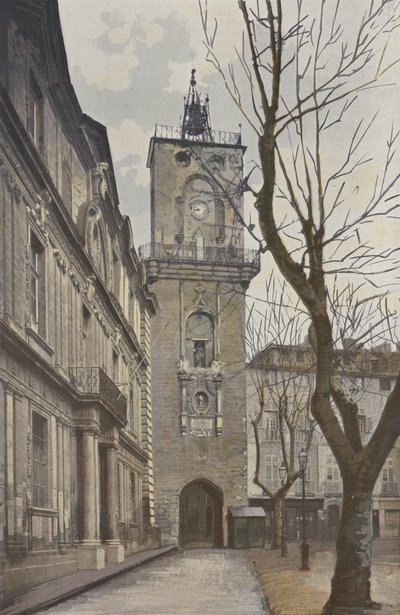 Aix, Stadhuis en Klokkentoren door French Photographer