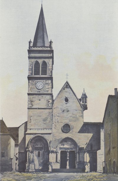 Ambronay, Kerk, Westgevel door French Photographer