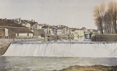 Aurillac, Oude huizen aan de Jordanne door French Photographer