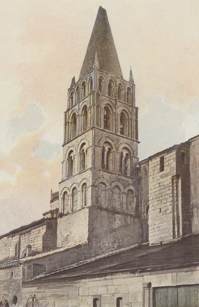 Bassac, Klokkentoren van de kerk door French Photographer