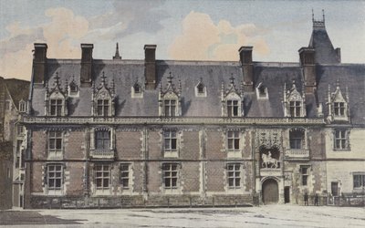 Blois, Kasteel, Buitenfacade van de vleugel Louis XII door French Photographer