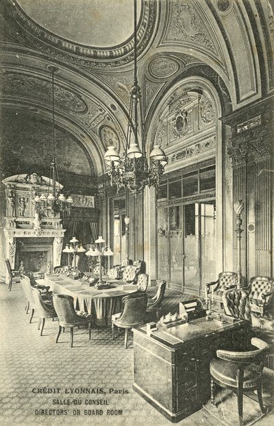 Bestuurskamer, Credit Lyonnais bank, Parijs door French Photographer