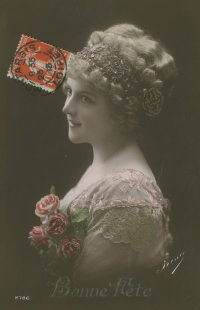 Bonne Fete. Ansichtkaart verzonden in 1913 door French Photographer