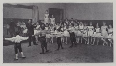 Jongens in een balletklas door French Photographer