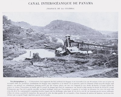 Interoceanisch Kanaal van Panama, Werkzaamheden bij La Culebra door French Photographer