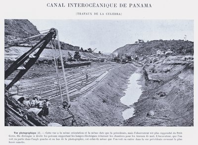 Interoceanisch Kanaal van Panama, Werkzaamheden bij La Culebra door French Photographer