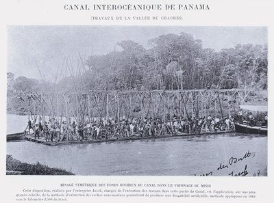Interoceanisch Kanaal van Panama, Werkzaamheden in de Vallei van Chagres door French Photographer