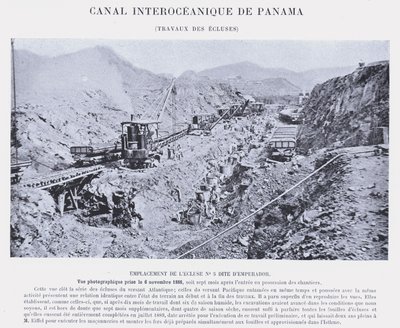 Interoceanisch Kanaal van Panama, Werkzaamheden bij de Sluizen door French Photographer