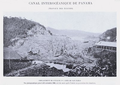 Interoceanisch Kanaal van Panama, Werkzaamheden bij de Sluizen door French Photographer