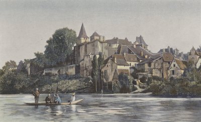 Carennac, Algemeen uitzicht op de stad aan de rechteroever van de Lot door French Photographer