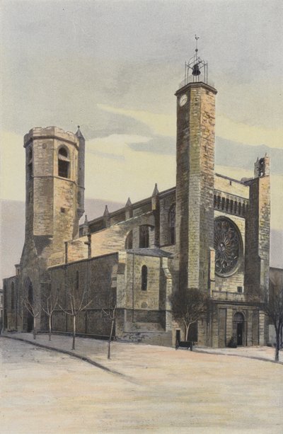 Clermont-LHerault, Kerk, Noordwestelijk overzicht door French Photographer