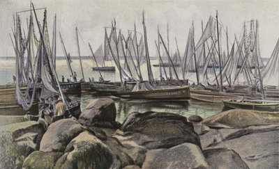 Concarneau, Vissersboten voor sardines door French Photographer
