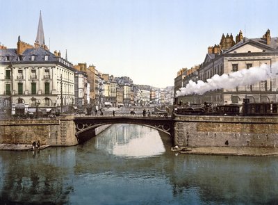 Samenvloeiing van Edre en Loire in Nantes, 1890-1900 door French Photographer