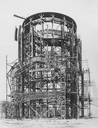 Bouw van de Grand Dome Central voor de Exposition Universelle, Parijs, 1888 door French Photographer