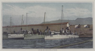 Torpedobootjagers in de haven van Toulon, Frankrijk door French Photographer