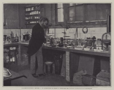 Directeur van Wetenschappelijke en Technische Werken in het scheikundelaboratorium van de Sevres porseleinfabriek, Frankrijk door French Photographer
