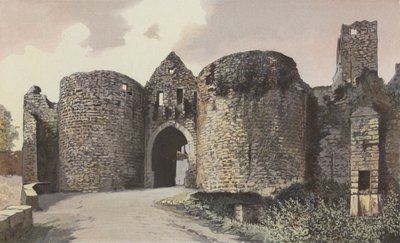 Domme, Poort van de torens en resten van de stadsmuren door French Photographer
