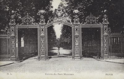 Ingang, Parc Monceau, Parijs door French Photographer