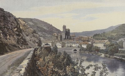 Estaing, Algemeen uitzicht, stroomopwaarts van de Lot door French Photographer