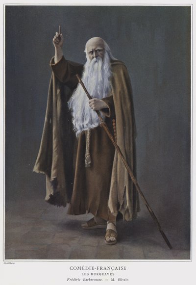 Eugene Silvain als Frederik Barbarossa in Les Burgraves door French Photographer
