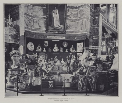 Tentoonstelling van waren uit de Signa-fabriek, Florence, in het Italiaanse paviljoen op de Exposition Universelle 1900, Parijs door French Photographer