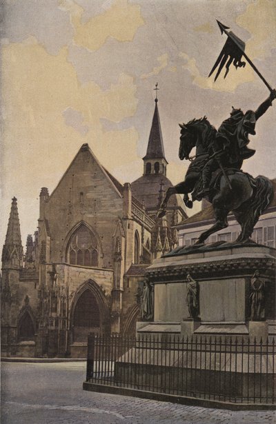 Falaise, Kerk van de Drie-eenheid en Standbeeld van Willem de Veroveraar door French Photographer