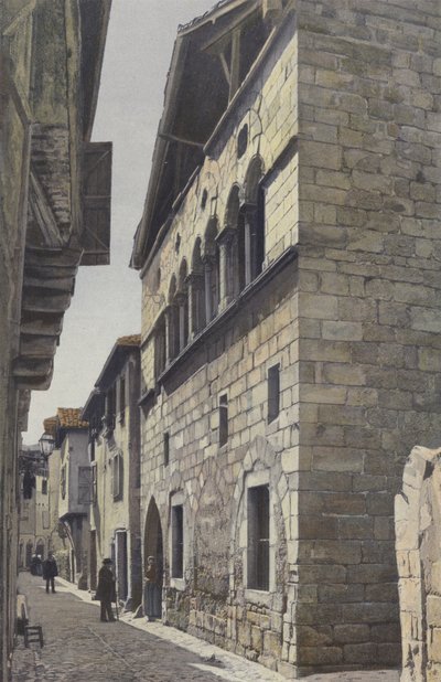 Figeac, Huis uit de 13e eeuw (Rue Hortabadial) door French Photographer