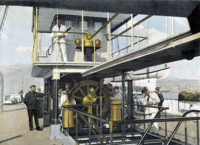 Franse marine, eind 19e eeuw: navigatiebalk oefening - Bibl. des Arts Deco. door French Photographer