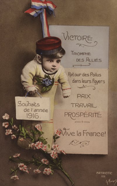 Franse Nieuwjaarskaart, 1916 door French Photographer