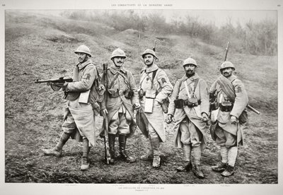 Franse infanterie en wapens door French Photographer