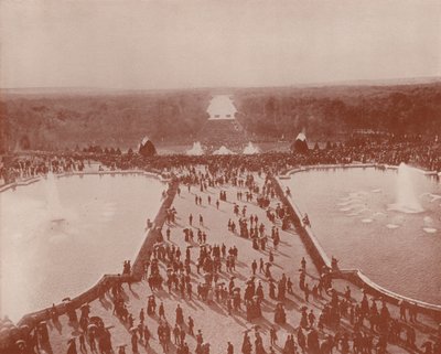 Algemeen Uitzicht, vanaf het Paleis, van de Grandes Eaux, Versailles door French Photographer