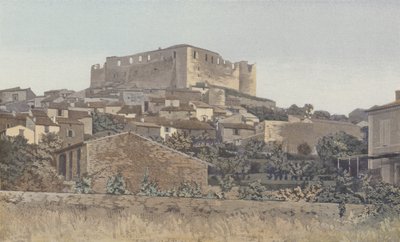 Greoulx, Ruïnes van het versterkte Kasteel van de Tempeliers, Zuidwestzijde door French Photographer