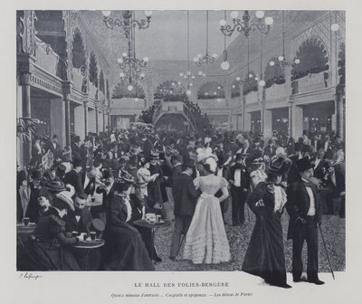 Hal van de Folies Bergère, Parijs, tijdens een pauze door French Photographer