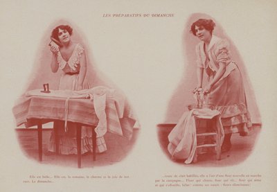 Illustratie voor Petites Parisiennes (jonge werkende meisjes in Parijs) door French Photographer