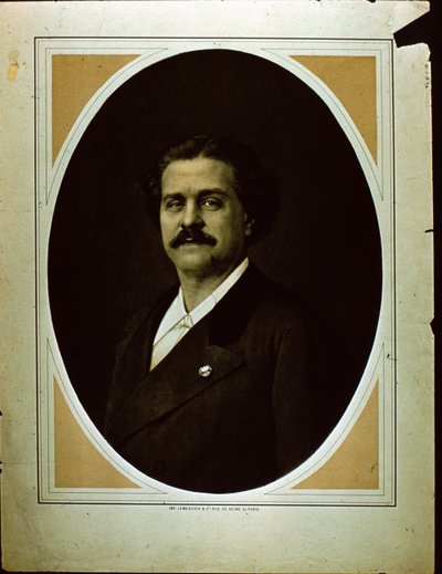 Imp. Lemercier & Co. portret van een man (sepia foto) door French Photographer