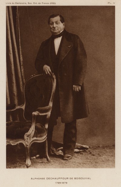 Jean Baptiste Boisduval, Franse lepidopterist en botanicus (zw/w foto) door French Photographer