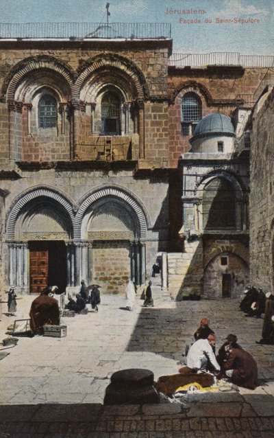 Jeruzalem, gevel van het Heilig Graf door French Photographer