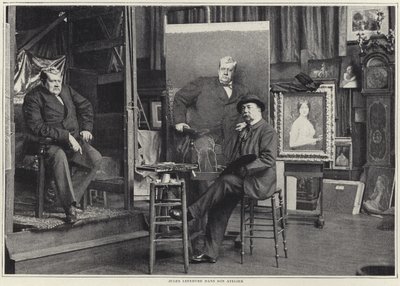 Jules Lefebvre in zijn atelier door French Photographer