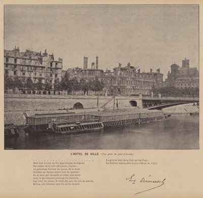 De Commune van Parijs, Het stadhuis, gezien vanaf de Pont d