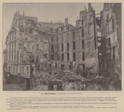 De Commune van Parijs, Het Rode Kruis, gezien vanaf de Rue du Cherche-Midi door French Photographer
