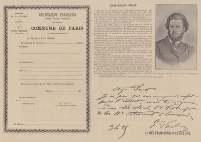 De Commune van Parijs, Louis-Eugene Varlin door French Photographer
