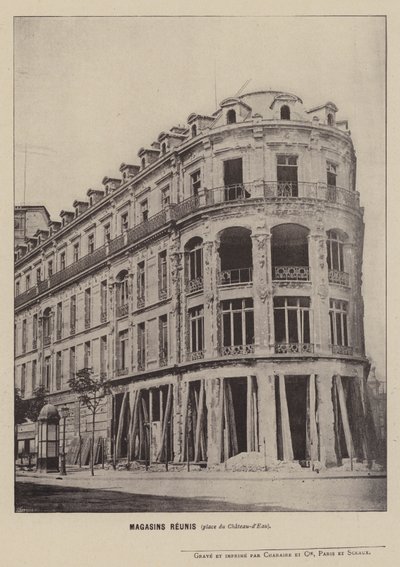De Commune van Parijs, Magasins Reunis, Place du Chateau-d