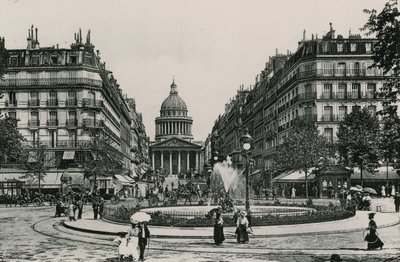 Soufflot Straat en het Pantheon door French Photographer