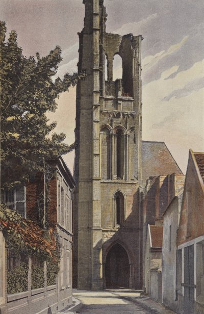 Larchant, klokkentoren van de kerk, westzijde door French Photographer