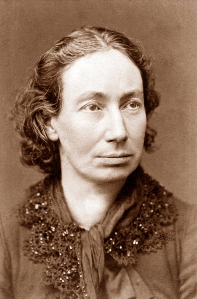 Louise Michel ca. 1870 (1833-1905), Franse anarchistische revolutionair die deelnam aan de Parijse Commune in 1871 door French Photographer