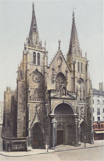 Lyon, St-Nizierkerk, Westgevel door French Photographer