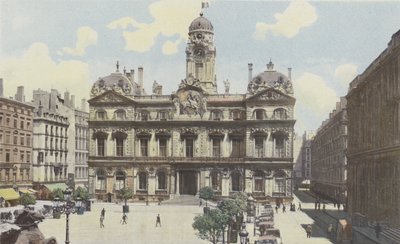 Lyon, Place des Terreaux, Stadhuis door French Photographer
