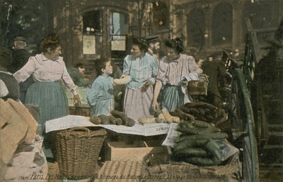 Marktkraam bij Les Halles in Parijs, Frankrijk door French Photographer